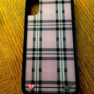 Wildflower Plaid iPhone X/Xs pink phone case trendy heart summer customized